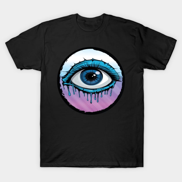 Not So Evil Big Beautiful Blue Eye T-Shirt by RRMStudios